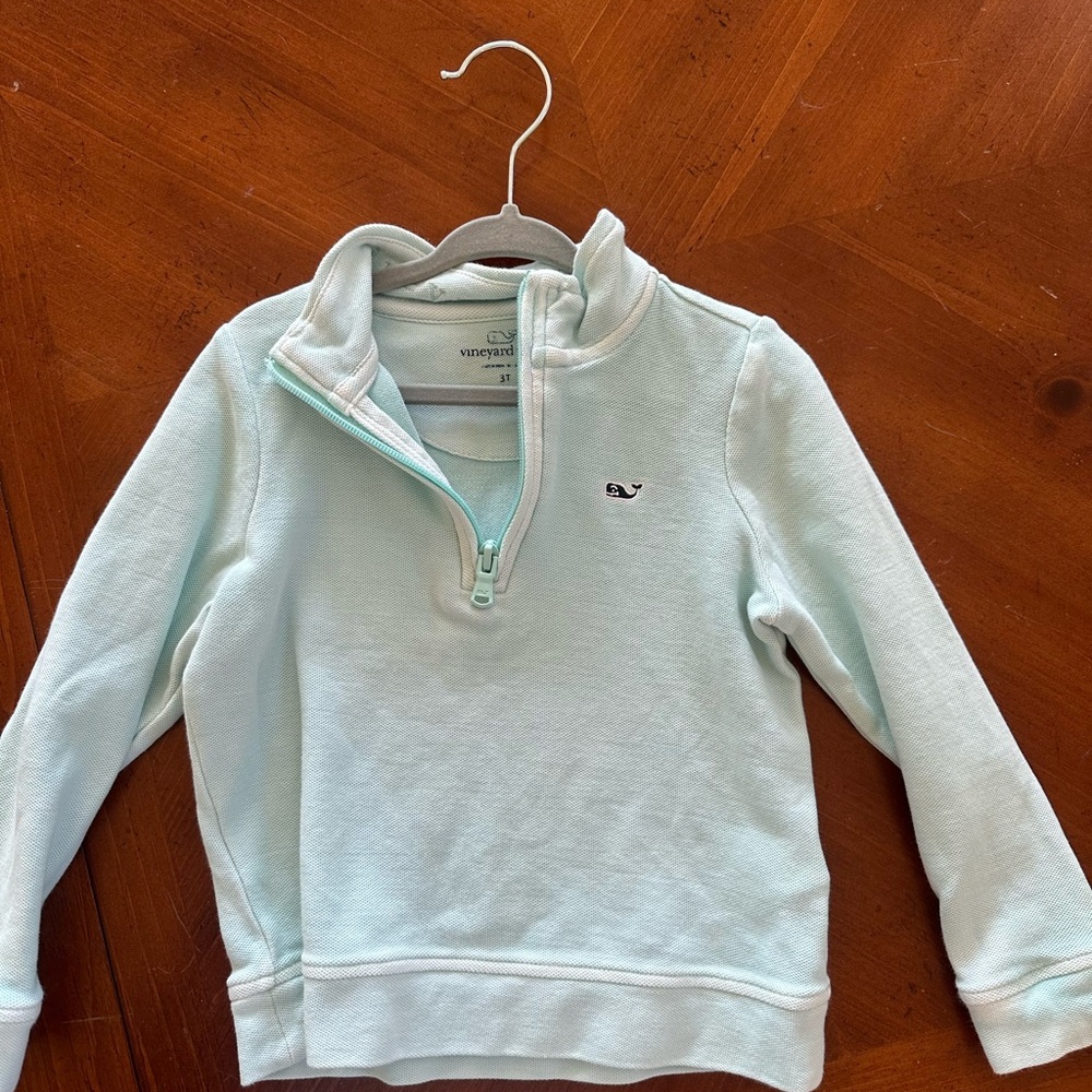 Vineyard Vines Kids Light Blue Quaterzip